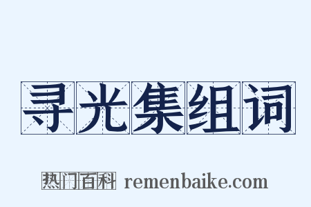 寻光集组词是什么意思的图片